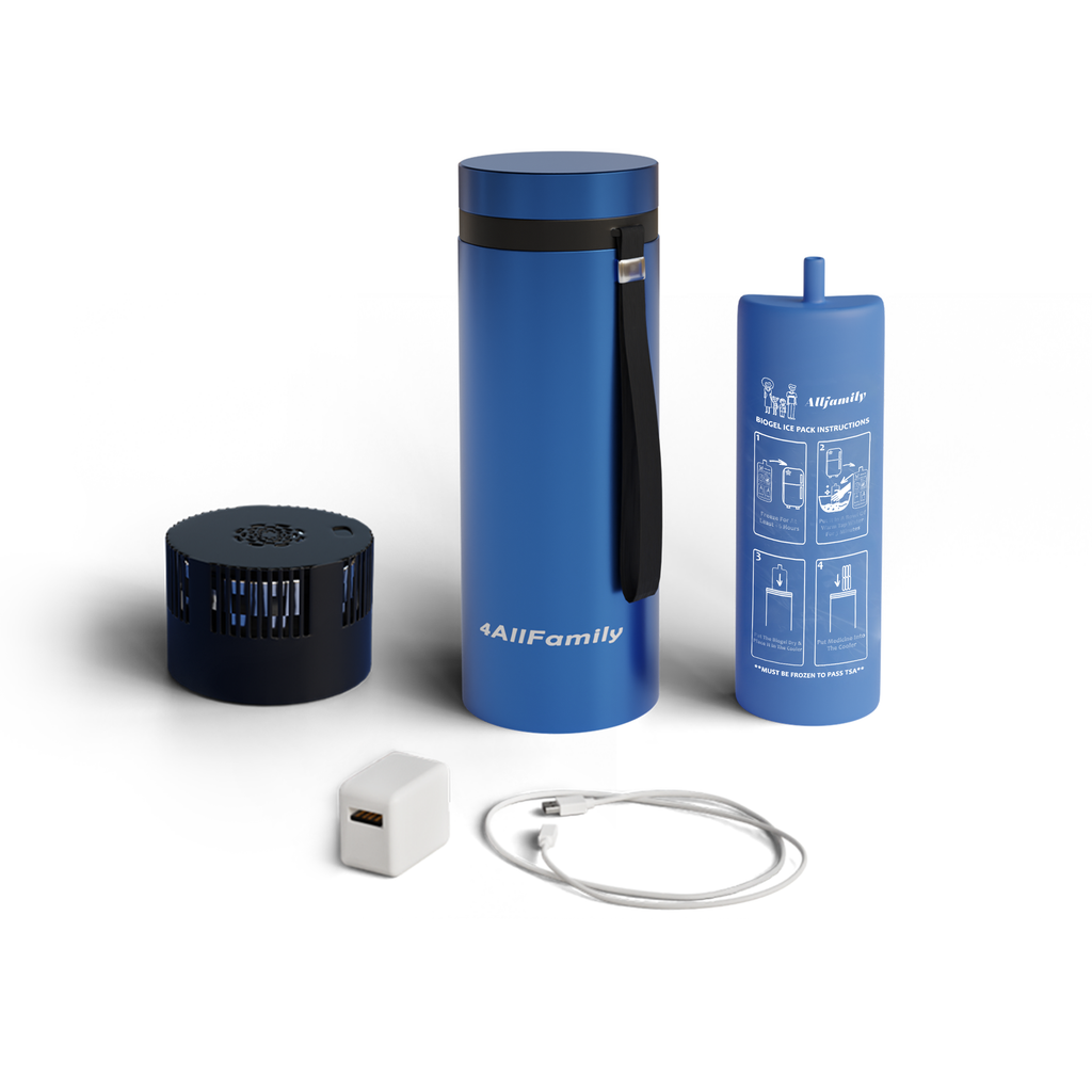4AllFamily Explorer Insulin Cooler for refrigerating medicines- Blue color