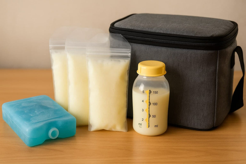Storing Breast Milk Bottles without a fridge - AI Generated Image
