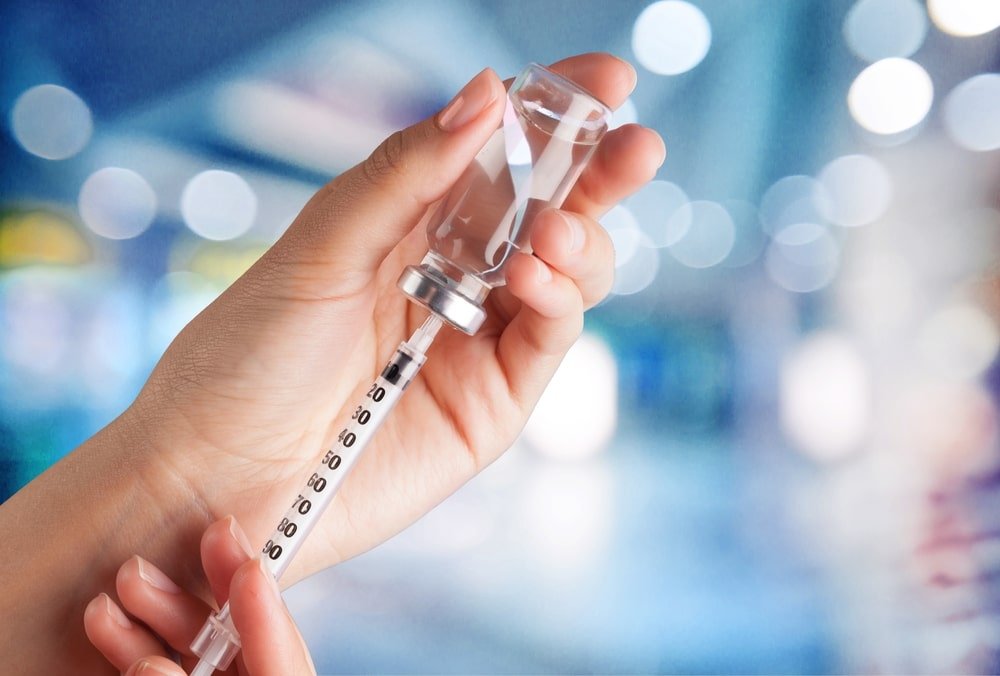 Drawing insulin from a vial