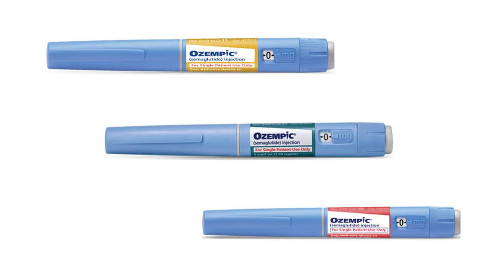 Ozempic pen colors red blue yellow