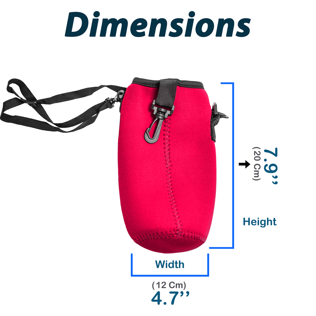 4AllFamily Red Tripper Carrying Bag for Medicine Coolers and Insulin Travel Cases - Dimensions