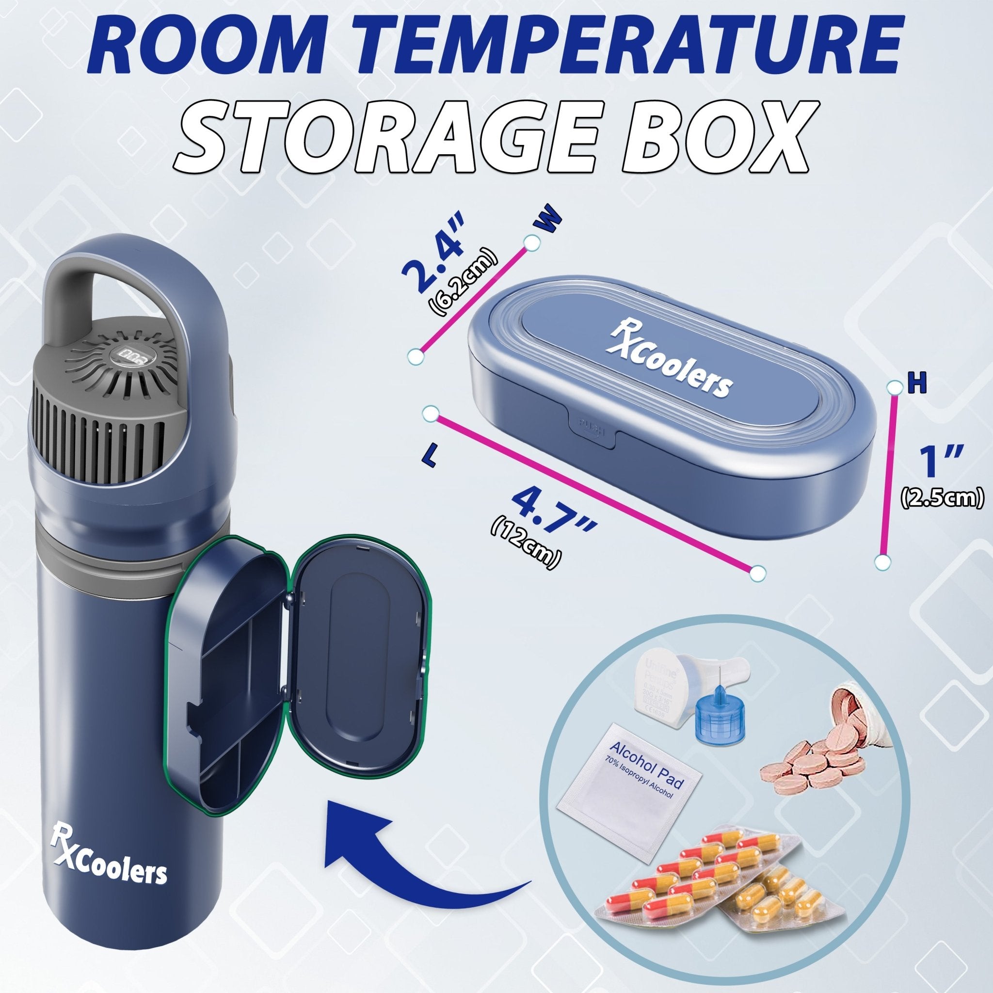 Glp Storage Organizer Fridge Peptide Storage Case For Fridge – Holds 3ml 30ml Vials, Syringes Prep Wipes