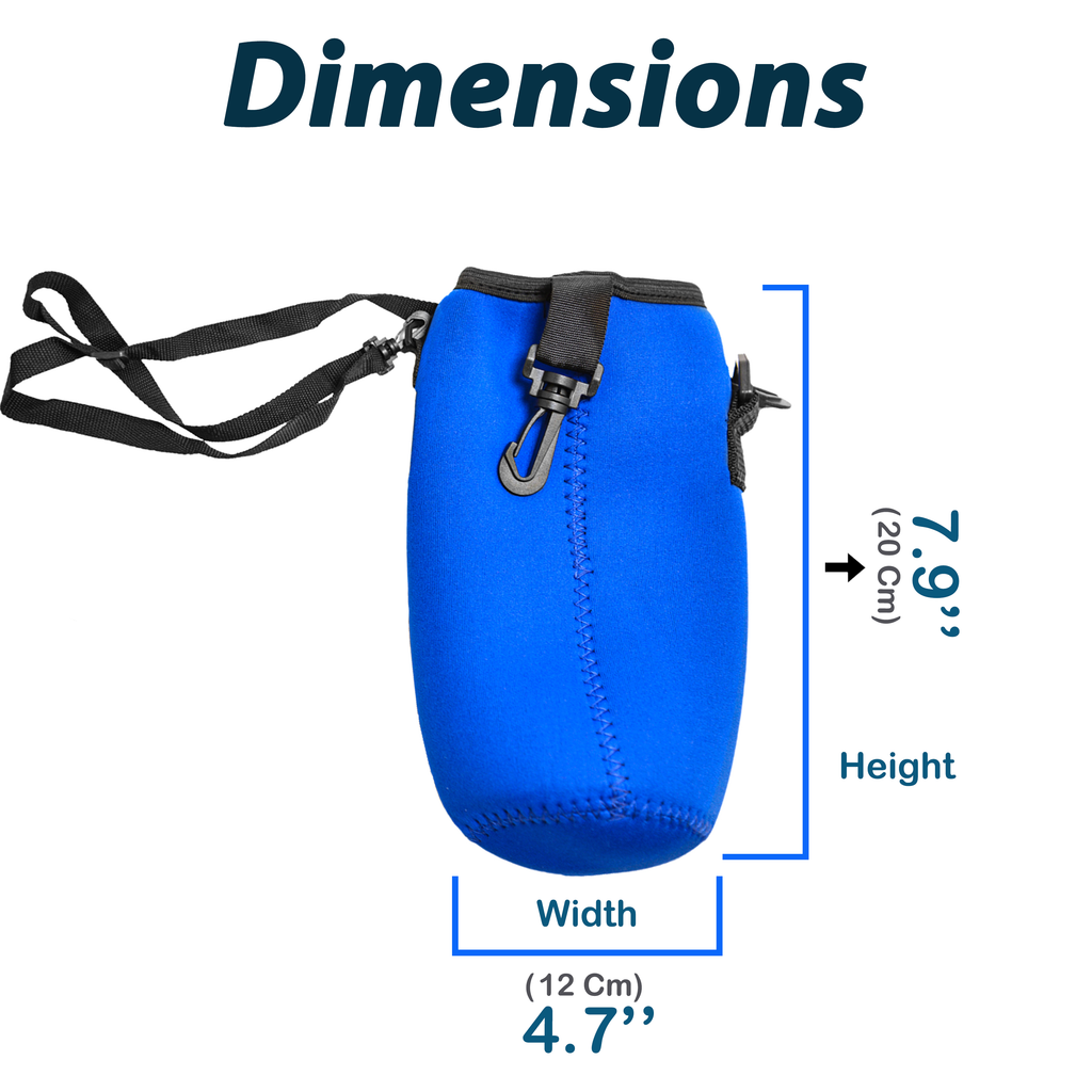 4AllFamily Blue Tripper Carrying Bag for Medicine Coolers and Insulin Travel Cases - Dimensions